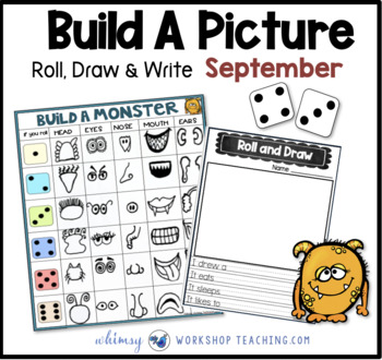 Preview of Build A Monster Math + Writing Game - Activities Worksheets Templates Prompts