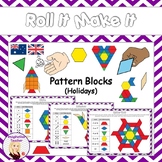 Roll It Make it STEM - Pattern Blocks (Holidays) AU UK version