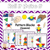 Roll It Make it STEM - Pattern Blocks (Seasons) AU UK version