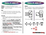 Roll It Mix It! - 7th Grade Math Game [CCSS 7.NS.A.3]