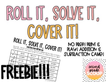 Preview of Roll It, Solve It, Cover It! **FREEBIE**