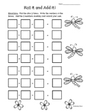 Roll It and Add It!  Math Game--Addition/Number Sense Activity