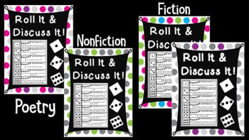 Preview of Roll It and Discuss It! Reading Games Bundle for Fiction, Nonfiction, & Poetry