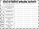Roll-N-Write Spelling Activity