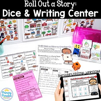 Preview of Roll a Story Center Dice Writing Center