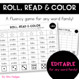 Roll, Read & Color: Editable Word Families