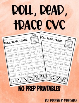 Roll, Read, Trace CVC by Poppin in Primary | TPT