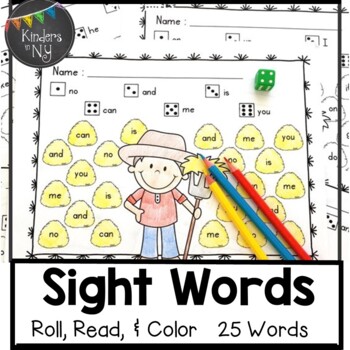 Roll read and color sight words