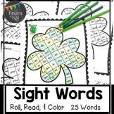 Sight Words: Roll, Read, & Color: Shamrock; St. Patrick's Day; High Frequency