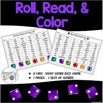 Roll read and color sight words