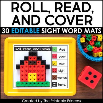 Preview of Roll, Read, and Cover | Editable Sight Word Activities