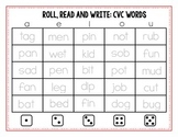 Roll, Read and Write {CVC WORDS}