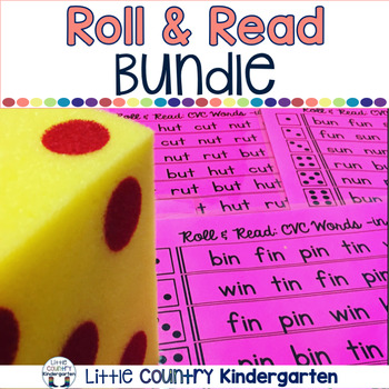 Preview of Roll & Read Reading Fluency Games Sight Words, CVC Words, Nonsense Word Fluency