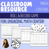 FREE - Roll & Record - Addition & Subtraction Activity & M