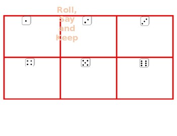 Preview of Roll, Say and Keep Subtraction Game Two