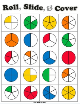 Roll Slide Cover Fraction Game by Primary Compass | TpT