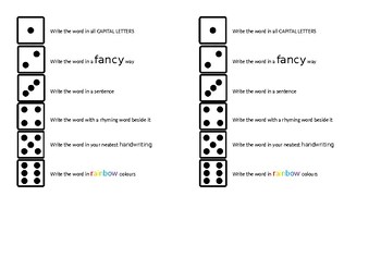 Preview of Roll & Spell Activity (editable)