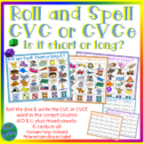 Roll & Spell CVC or CVCe short long vowels silent e magic 