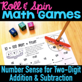 Roll and  Spin Math Games for Two-Digit and Three-Digit Number Sense