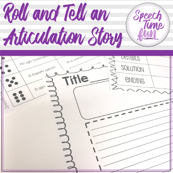 Preview of Roll and Tell An Articulation Story