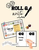 Roll & Write Board Game - ee & ea Vowel Team / Vowel Pair 