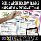 Writing Centers Roll & Write Growing Bundle | Distance Learning