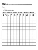 Roll & Write - Numbers to 12 (partner or individual dice game)