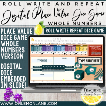Preview of Roll Write Repeat {Digital Place Value Game} Expanded Form Distance Learning FUN