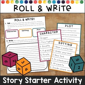 Preview of Story Starter Roll and Write Dice Activity