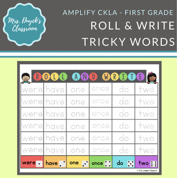 Preview of Roll & Write Tricky Words - First Grade - Amplify CKLA (second edition)