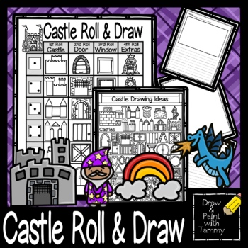 Preview of Roll a Castle Roll and Draw Art Sub Lesson Activity Game