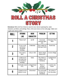 Roll a Christmas Story by Standards Made Simple | TpT