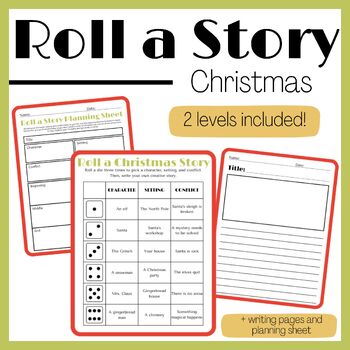 Roll a Christmas Story - December Roll a Story by Andie in Elementary