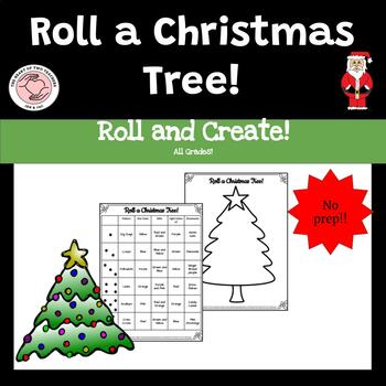Roll a Christmas Tree! Roll and Create Christmas Fun Activity (All Grades!)