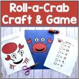 Easy Summer Craft for Speech Therapy - Roll-a-Crab Game - 