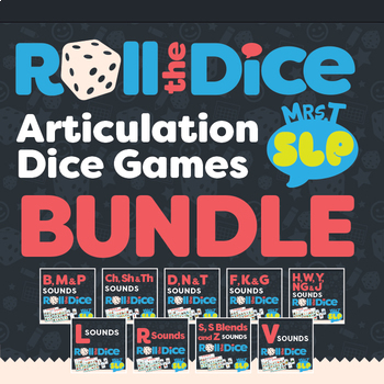 Articulation Dice Games BUNDLE for Speech Therapy