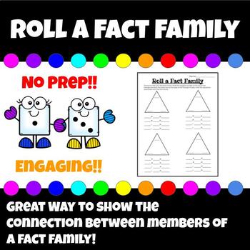 Preview of Roll a Fact Family Practice