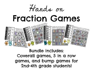 Preview of Fraction Games Bundle (includes equivalent and benchmark fractions!)