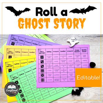 Preview of Roll a Ghost Story - Fun Creative Writing Activity for Halloween and fall!