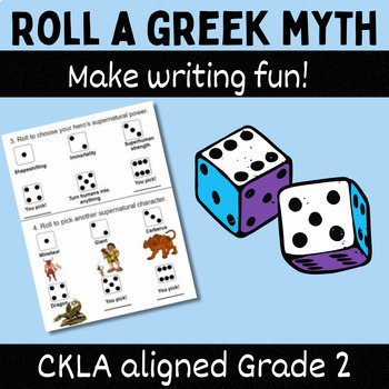 Preview of Roll a Greek Myth Writing and Graphic Organizer