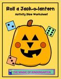 Roll a Jack-o-lantern~Interactive Dice Worksheet