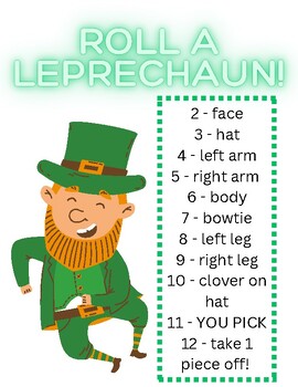 St. Patrick's Day: Roll, Add, and Build a Leprechaun, March