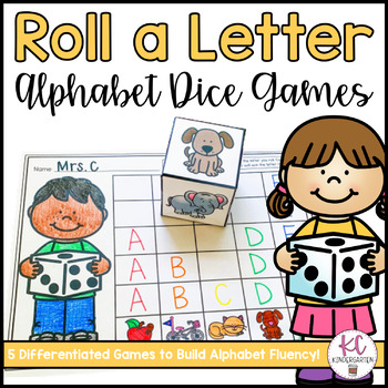 Roll a Letter | Alphabet Dice Games by KC Kindergarten | TpT