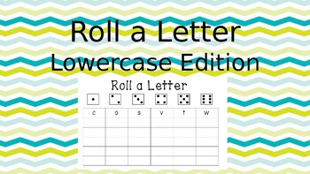 Preview of Roll a Letter: Lowercase Handwriting Practice