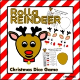 Roll a Reindeer Christmas Dice Game and Easel Activity