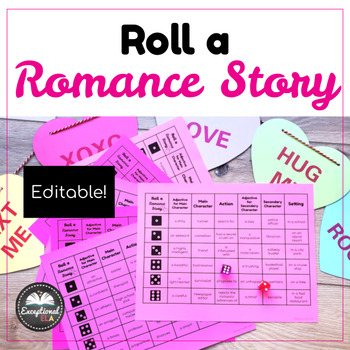 Preview of Roll a Romance Story - Valentine's Day Creative Writing Activity - Editable