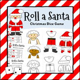 Roll a Santa Christmas Dice Game PDF Printable and Easel Activity