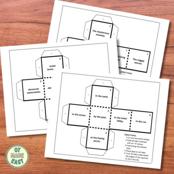 Roll a Sentence Handwriting Practice Summer Occupational Therapy