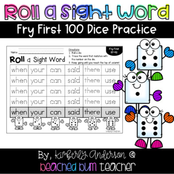 said Sight Word - Roll & Read Sentences (2 Dice Activity)