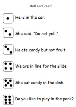 Roll a Sight Word dice games by Rebecca Forkner | TpT